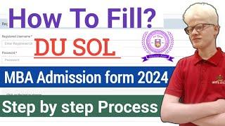 SOL MBA Registration Process 2024 | How to Fill SOL MBA Application form 2024