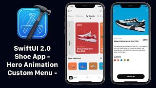 SwiftUI 2.0 Shoe App - Hero Animation - Custom Tab Menu's - Xcode 12 SwiftUI 2.0 Tutorials