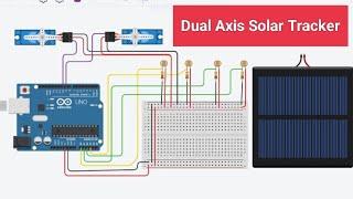 Dual Axis Solar Tracker Arduino Tinkercad | Tinkercad Project | Arduino Project | LDR With Servo