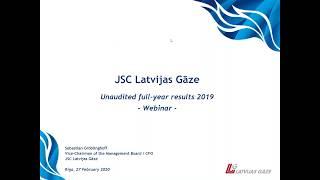 Latvijas Gaze 12 months 2019 webinar