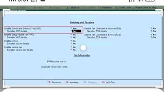 How to setup gst details in Tally.Erp9.