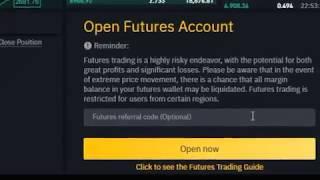 BINANCE FUTURES REFERRAL CODE | Binance Futures  Referral Code (optional) | futures id 2024