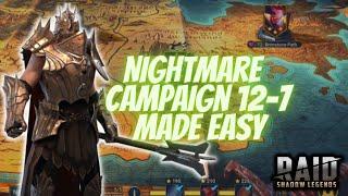 Nightmare Campaign EASY To Complete SHOWCASE/GUIDE with Tomb Lord  | RAID SHADOW LEGENDS