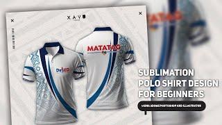 Sublimation Polo Shirt Design for Beginners Using Adobe Photoshop and Adobe Illustrator