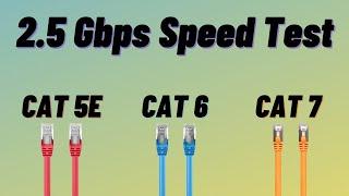 Ethernet cables speed tested @ 2.5 Gbps. Cat 5E,Cat 6 and Cat 7 cables SPEED comparision!