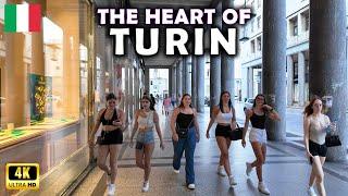 Turin City Centre in Italy  Walking Tour in 4K