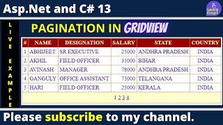 Implement Custom Paging in ASP.Net GridView using SQL Server Stored Procedure | Paging in ASP.Net C#