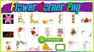 Flower Corner Png || Flower corner border design || Png Free Download