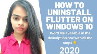 How to uninstall flutter on windows 10 |Uninstall Flutter | Flutter Tutorial |Shreya's Stuff |2020