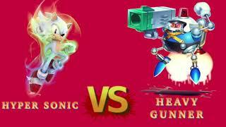 Hyper Sonic vs Heavy Gunner with Healthbars | Sonic Mania