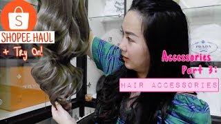 SHOPEE ACCESSORIES HAUL part 3: HAIR ACCESSORIES + Try On | Bella Indah Sari