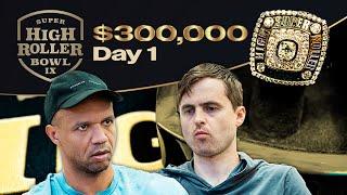 Phil Ivey and Martin Kabrhel play $300,000 Super High Roller Bowl Day 1