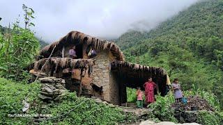 Most Peaceful And Relaxing Mountain Village Life in Nepal Documentary | Most Rainy Day | VillageLife