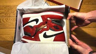 ASMR UNBOXING Jordan 1 Retro High OG Chicago Lost And Found 4K HDR