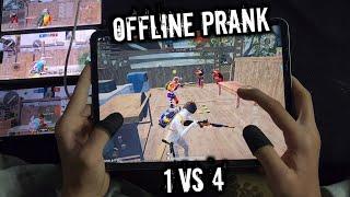 OFFLINE PRANK - IPAD PRO 4-FINGERS CLAW HANDCAM | PUBG MOBILE