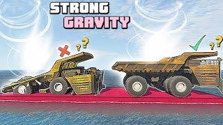 What vehicles can drive under STRONG GRAVITY in BeamNG Drive