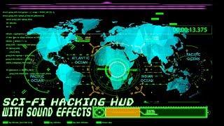 Sci-Fi Hacking HUD Animation with Sound effects [2019]►#mvstudio