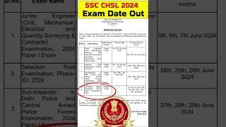 SSC CHSL EXAM DATE OUT 2024 | SELECTION POST EXAM DATE OUT #shortsfeed