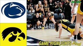 Penn State vs #23 Iowa Hawkeyes Women's College Basketball Game Highlights 4th-Qtr | Jan 1,2025