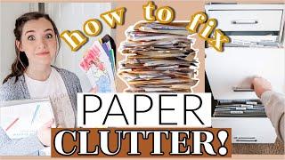 Banish PAPER CLUTTER FOR GOOD! My *EASY* Filing Method + Kids Art Paper System |Messy To Minimal Mom