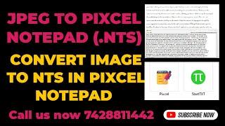 Data Entry Images to Pixcel Notepad | Nts Conversion| Convert Jpeg to Pixcel Notepad with Global ID|