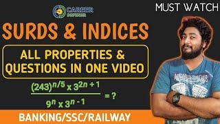 Surds and Indices Tricks | Concept, Properties & Questions | Banking/SSC/Railway | Career Definer |