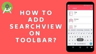 How To Add SearchView To Toolbar In Android Studio? Recyclerview Adapter | CardView