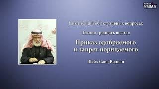 Приказ одобряемого и запрет порицаемого. Шейх Саид Ридван. 36 лекция