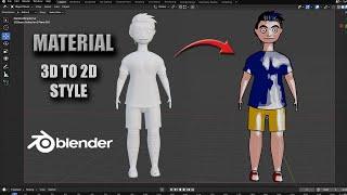 Transform Your 3D Character: Adding 2D Style Materials in Blender!