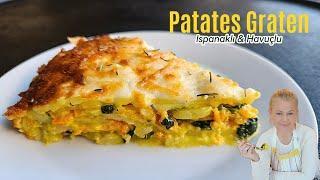 Spinach and Carrot Potato Gratin, an Indispensable Item for Guest Tables, Guaranteed Taste