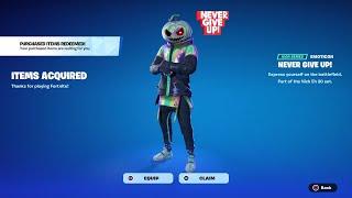 How To REDEEM Never Give Up Emoticon FREE CODES NOW in Fortnite! (Free Never Give Up Emoticon)