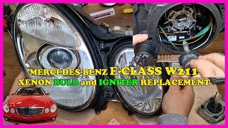 Mercedes E-Class W211 XENON headlight low & high beam repair: D2S bulb, igniter or ballast change