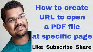 How to create URL Link to open a PDF file at a Specific Page | Create web link for PDF Specific Page