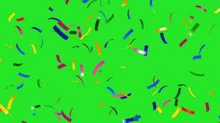 confetti green screen [no copyright]