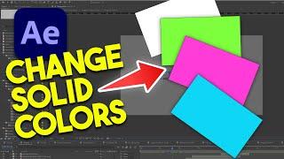 How to Change the Color of a Solid in After Effects 2025 | Easy 1min Tutorial!