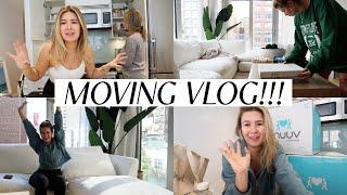 MOVING VLOG: moving apartments in NYC + unpacking, organizing, decorating