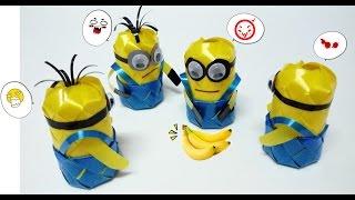 DIY How to make minions with a ribbon - Easy ribbon minions - LOOKNAM RIBBON ART