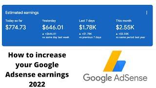 Google Adsense: How To Increase Your Google AdSense Earnings with $3 CPC and earn 700$ a Day in 2022