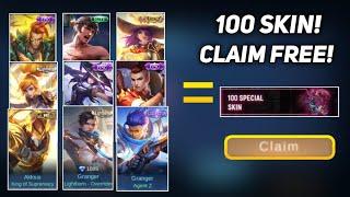 100X "SKIN CODE" FREE SKIN "CLAIM NOW" NEW EVENT 2021 MOBILE LEGENDS