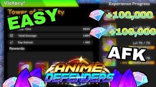 How To Auto Farm Tower Of Eternity in Anime Defenders (Roblox)