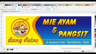 Tutorial Banner Mie Ayam Hanya 8 Menit dengan Coreldraw