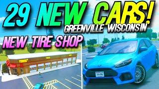 29 NEW CARS IN GREENVILLE! - NEW TIRE SHOP! - HUGE NEW GREENVILLE UPDATE!! | Greenville Roblox