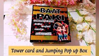 100 Pictures Tower Card & Jumping Pop up Cube  Box For Baat Paki || Giftshop || Craftbyjasmeen #gift