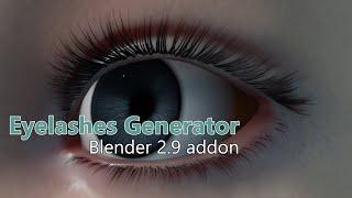 Eyelashes Generator Addon for Blender 2.8, 2.9