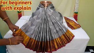 ವರಮಹಾಲಕ್ಷ್ಮೀಗೆ ಸೀರೇ ಉಡಿಸುವ ವಿಧಾನ | easy and quick saree draping for varamahalaxmi