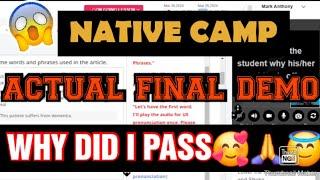 My Actual Final Demo Lesson At Native Camp - Why Did I PASS (FINALLY) [ESL 2024]