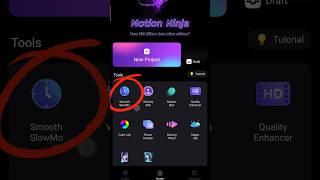 Slow Motion Video Editing | Slow Motion in Motion Ninja | Motion Ninja Video Editing #short  #shorts