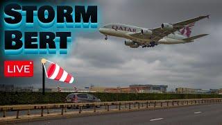  LIVE Storm Bert at London Heathrow Airport