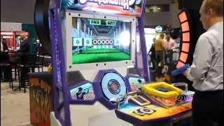 Eugene Jarvis Plays SharpShooter Arcade by Coastal Amusements - Amusement Expo 2014