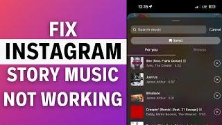 How To FIX Instagram Story Music Not Working 2024 | Instagram Story Music Not Showing